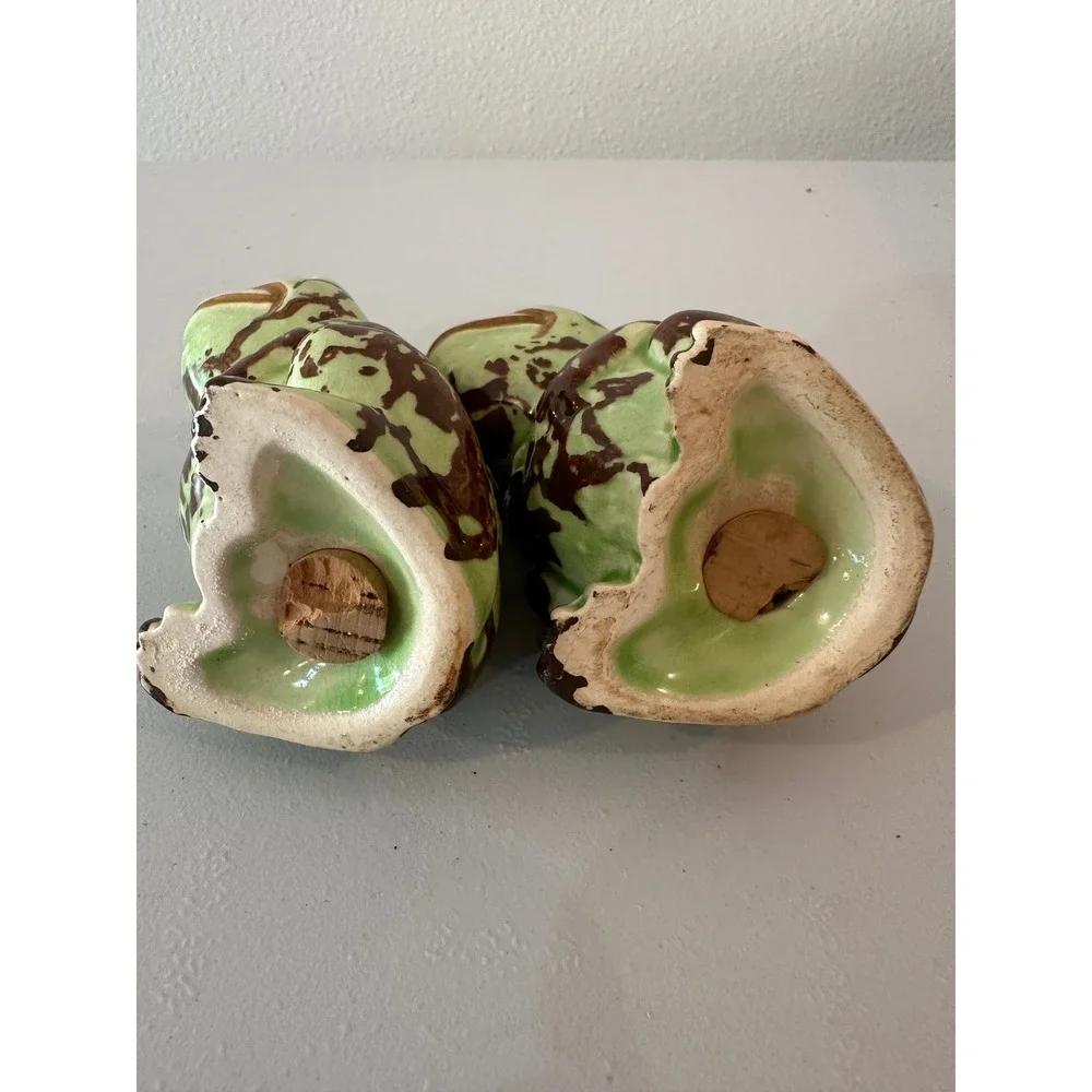 Vintage Ceramic Winking Frog Salt and Pepper Shakers